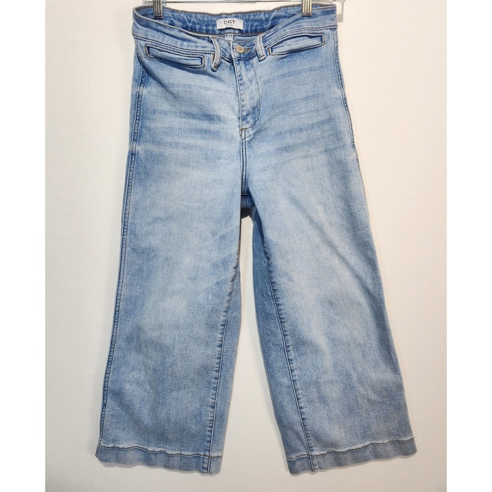 OAT New York Women's Wide Leg Crop Light Wash Jeans Size 6/28